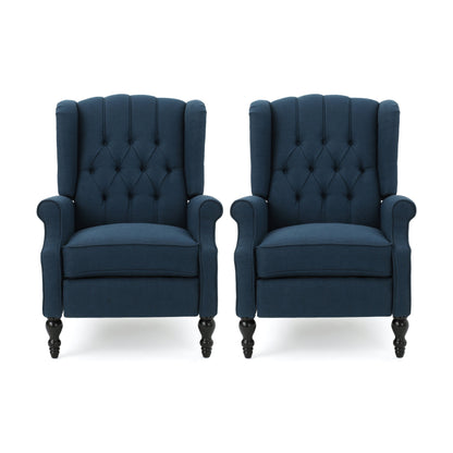 Walter Tufted Fabric Recliners (Set of 2) by Christopher Knight Home