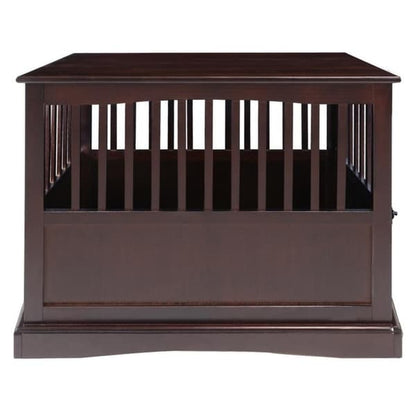 Wooden Pet Crate End Table with Lockable Door