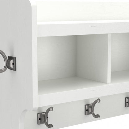 Woodland 40W Wall Mounted Coat Rack with Shelf by Bush Furniture