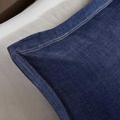 Woolrich Perry Blue Oversized and Overfilled Denim Comforter Set