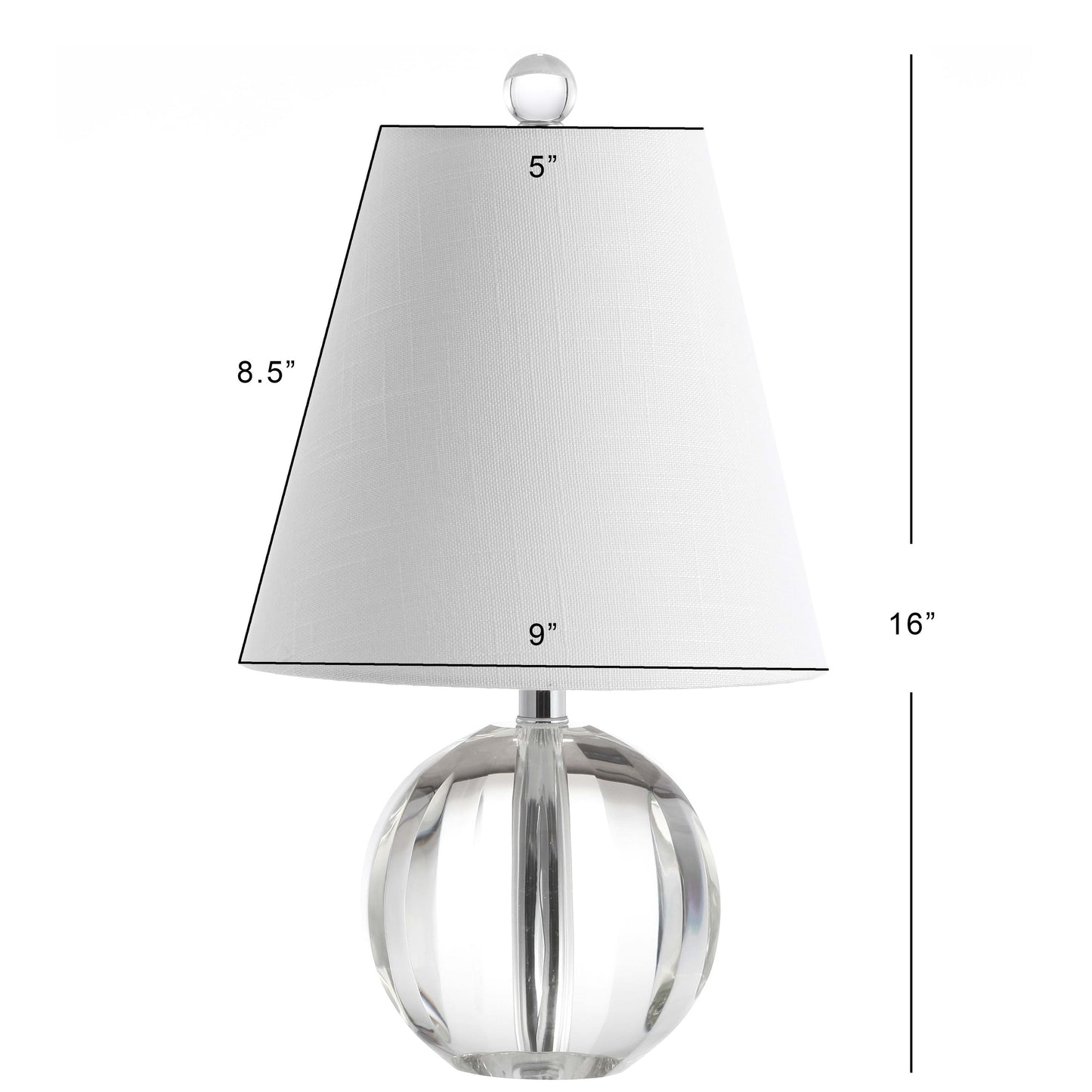 Goddard 16 Crystal Ball/Metal LED Table Lamp, By JONATHAN Y