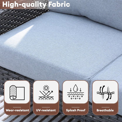 XIZZI 4-piece Outdoor Patio Furniture Conversation Set with Table