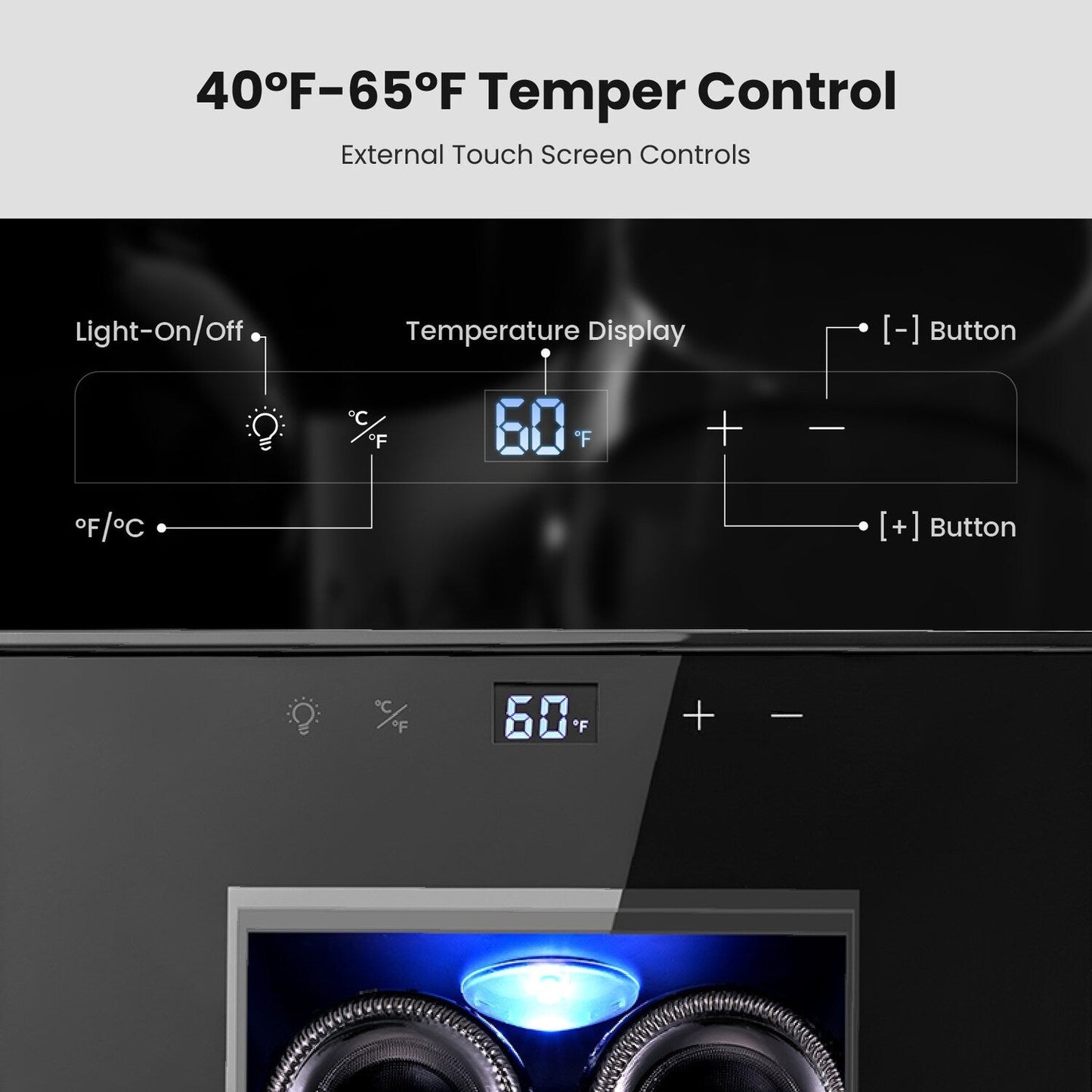 Yeego 8 Bottle Wine Refrigerator Mini Cooler