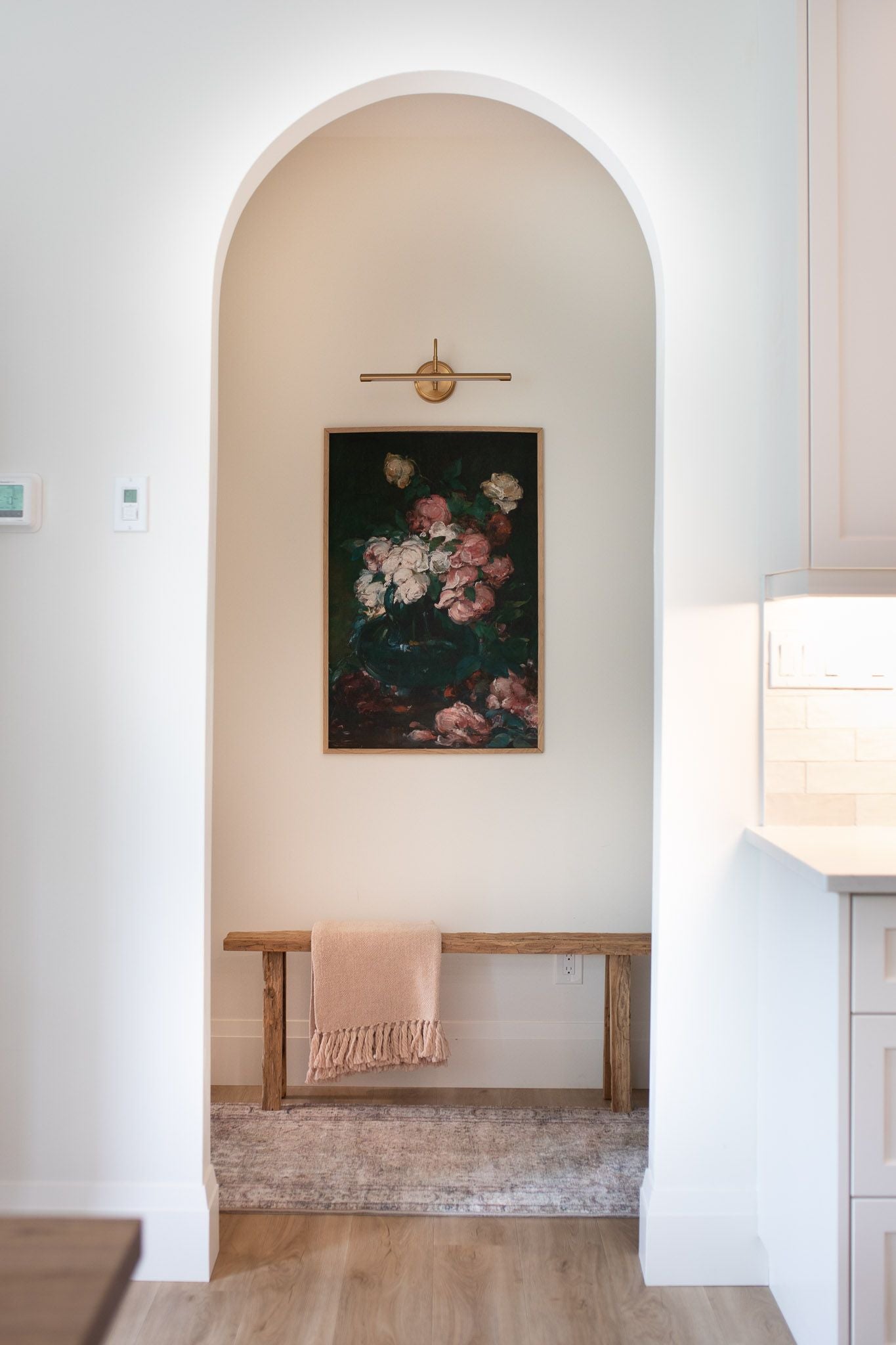 Alic Vintage Elm Wood Bench - Natural