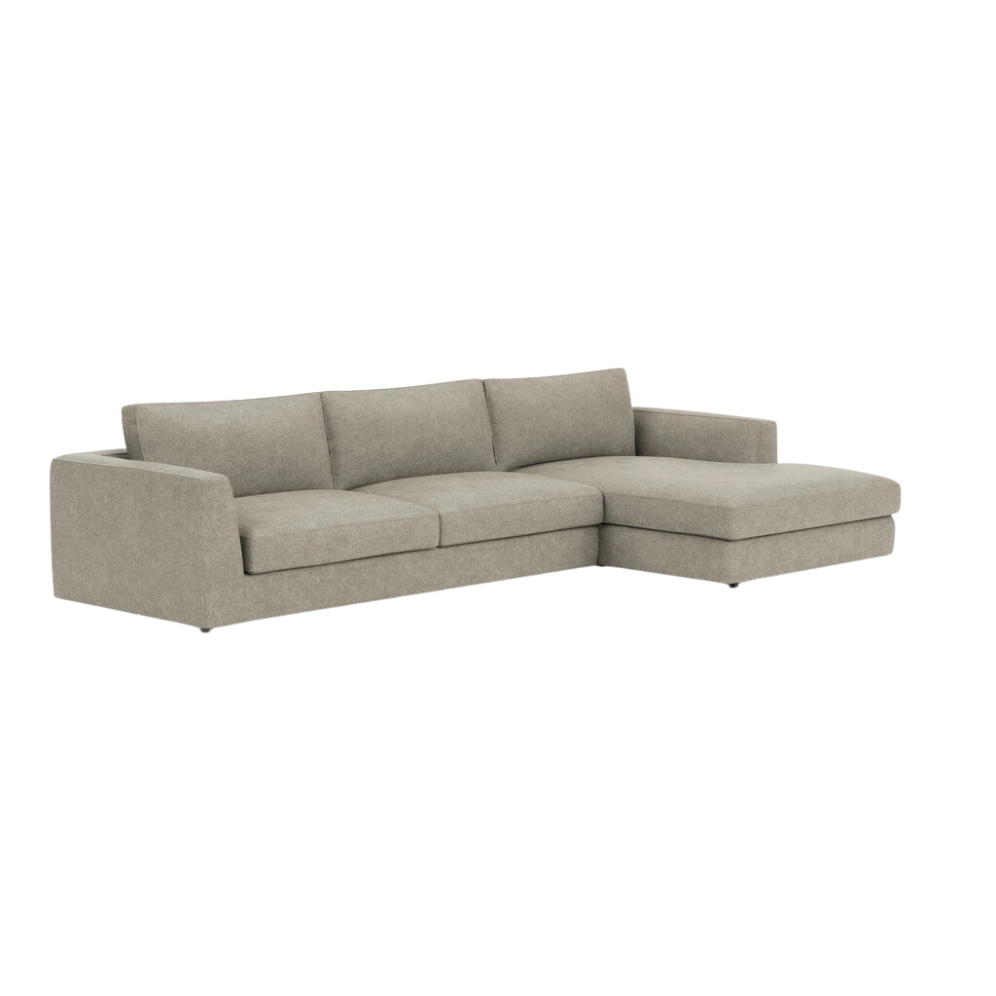 Cello Two-Piece Sectional With Chaise - Coda Concrete