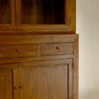 Daphne Reclaimed Wood Glass Cabinet