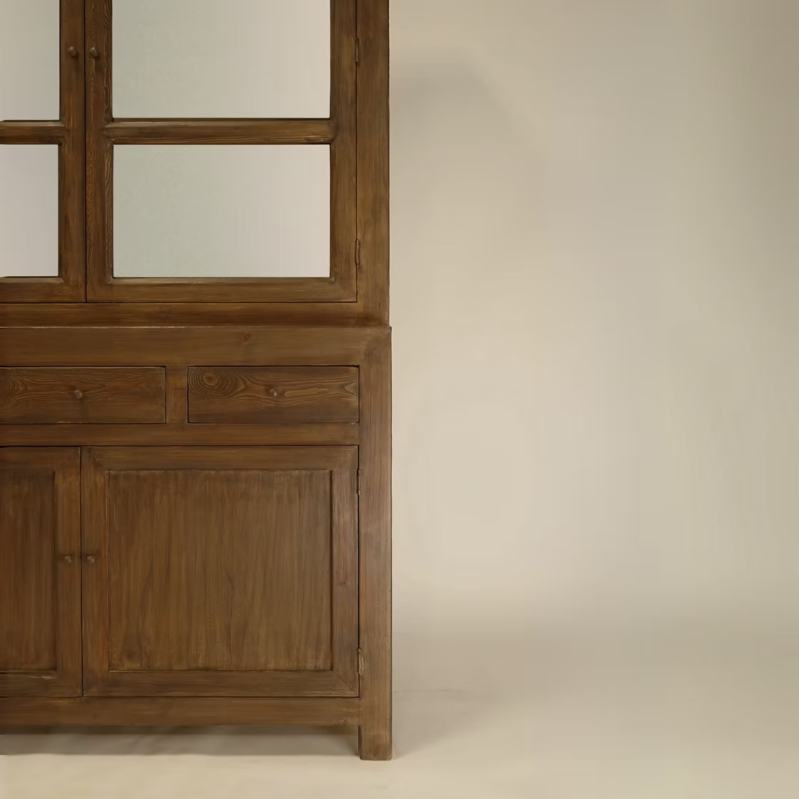 Daphne Reclaimed Wood Glass Cabinet