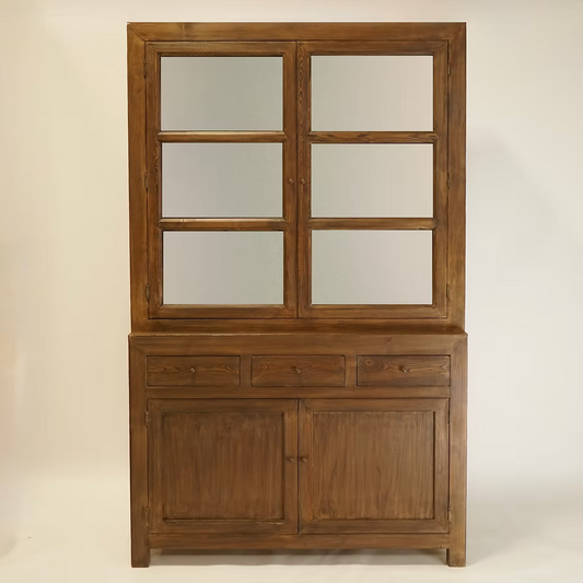 Daphne Reclaimed Wood Glass Cabinet