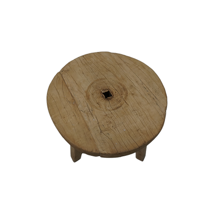 Wells Vintage Wooden Wheel Side Table