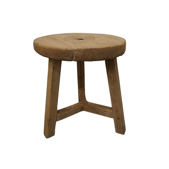 Wells Vintage Wooden Wheel Side Table