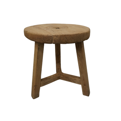 Wells Vintage Wooden Wheel Side Table