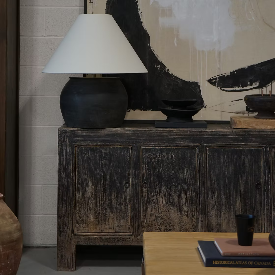 Bowie Weathered Black Sideboard