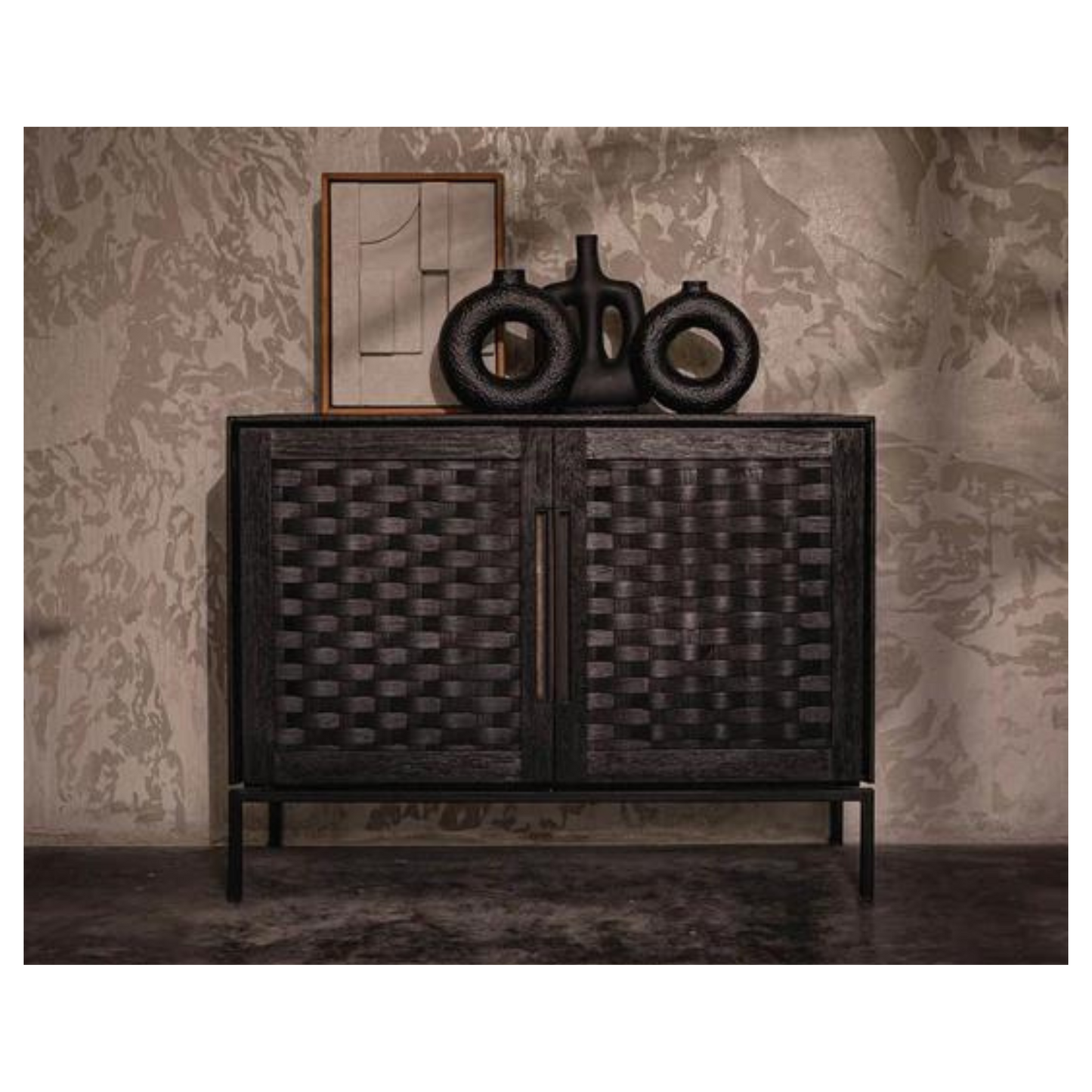 Derek Two Door Dresser - Charcoal