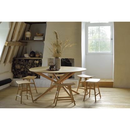Mikado Dining Table - Round Oak