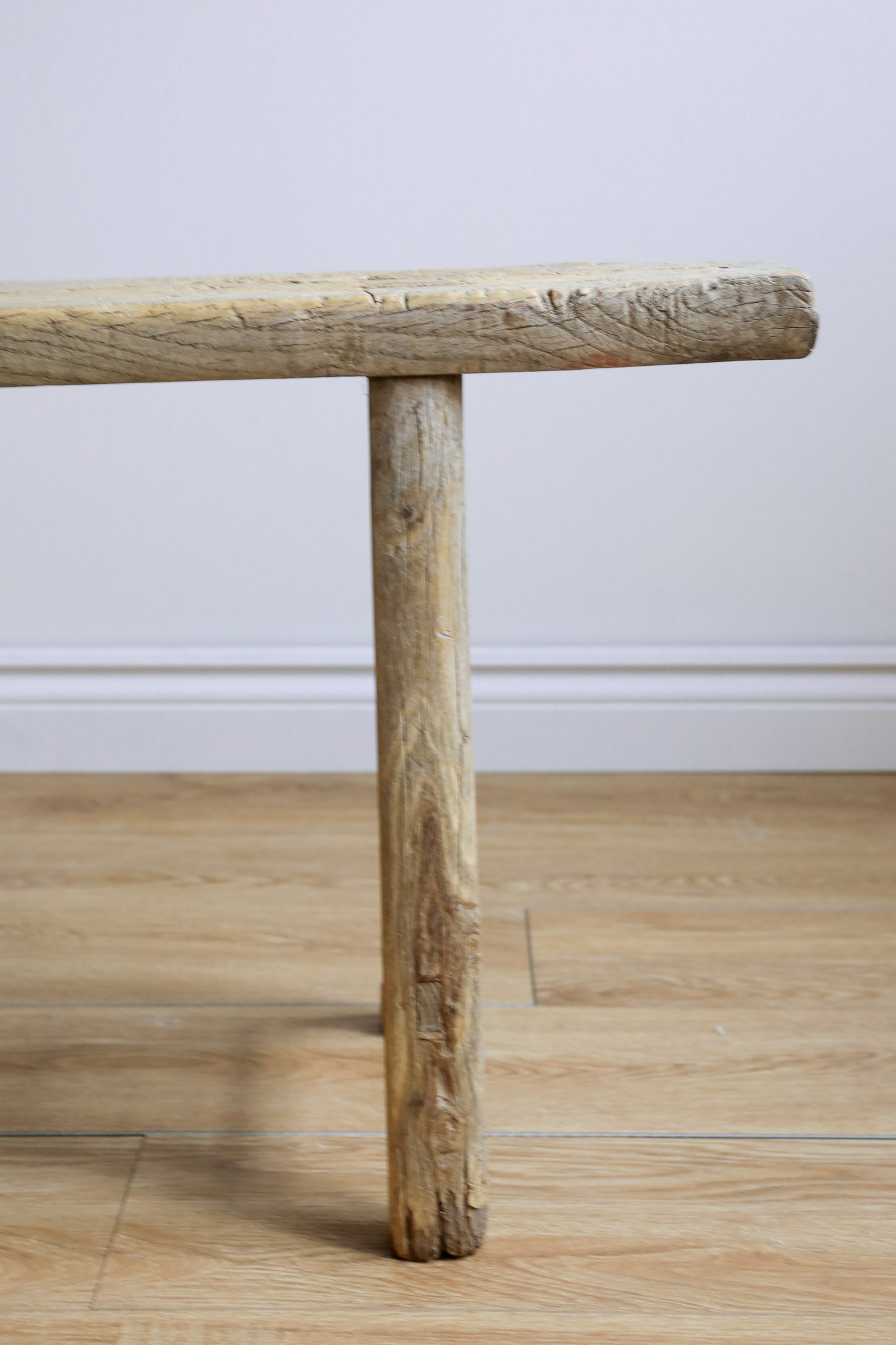 Alic Vintage Elm Wood Bench - Natural