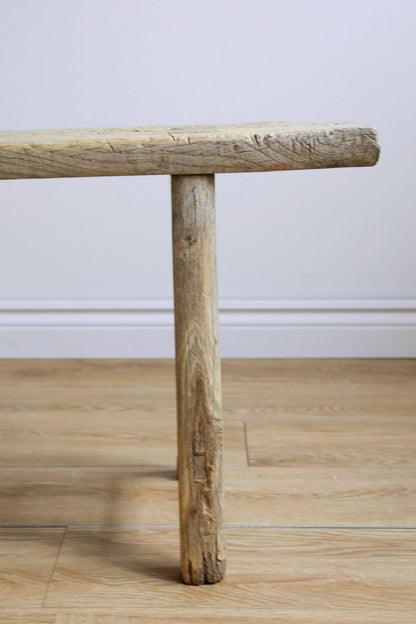 Alic Vintage Elm Wood Bench - Natural