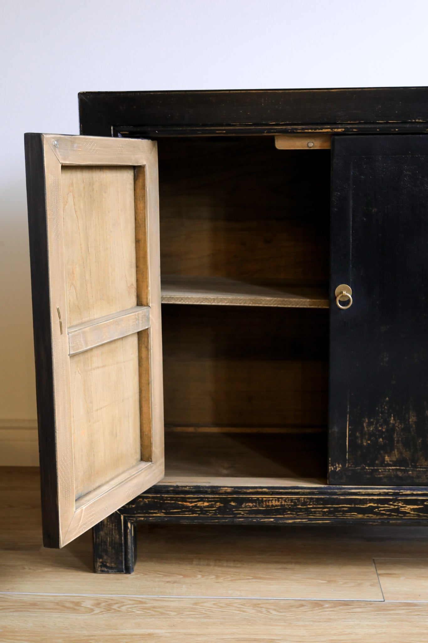 Billie Weathered Black Cabinet