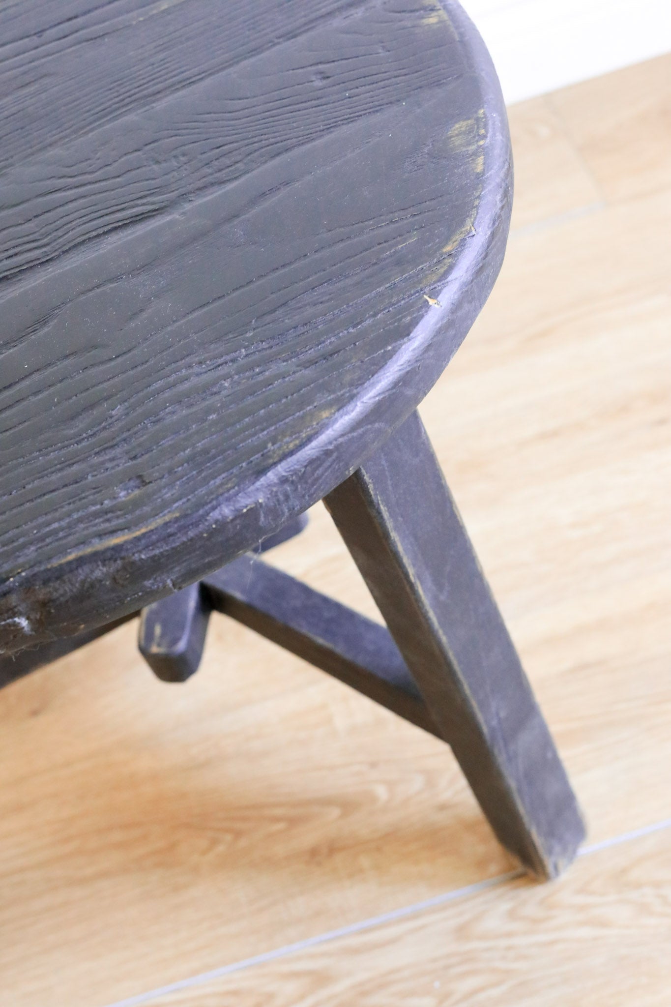 Dobbie Reclaimed Elm Wood Side Table - Black