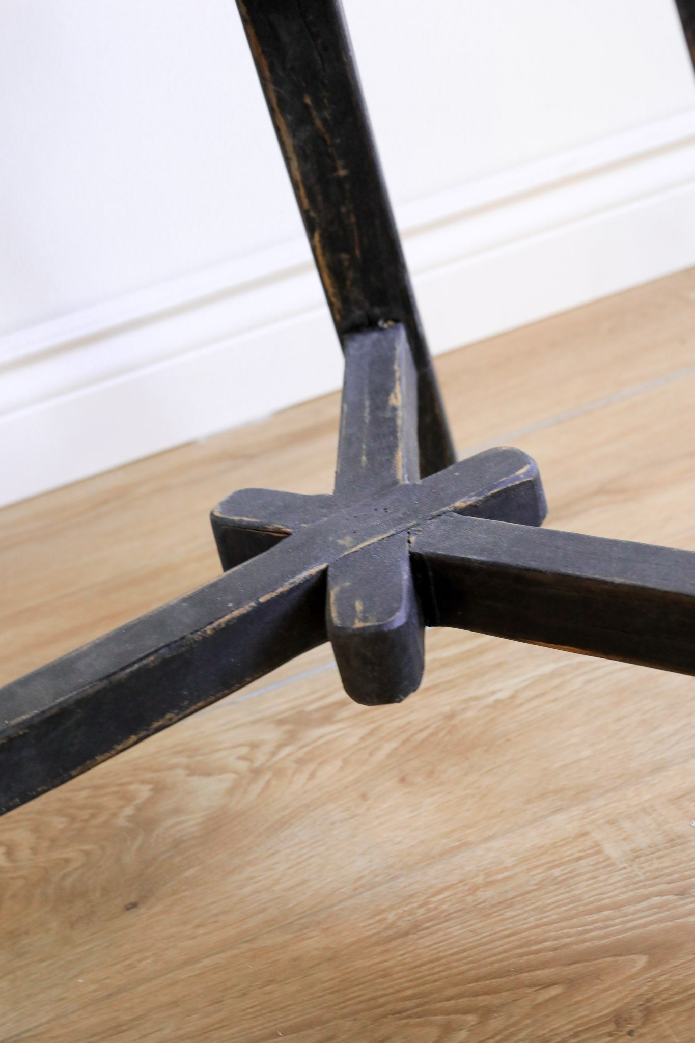 Dobbie Reclaimed Elm Wood Side Table - Black