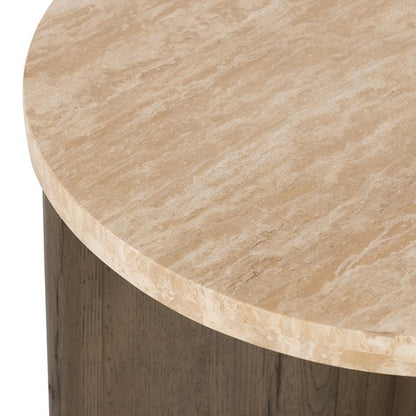 Tori Accent Table - Travertine