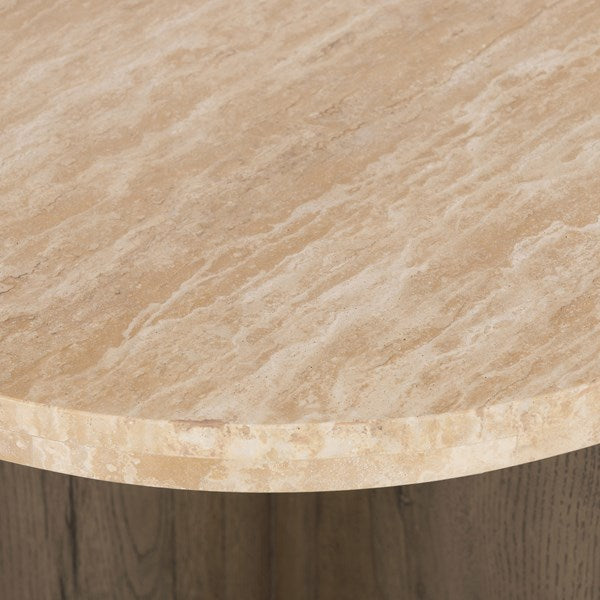 Tori Accent Table - Travertine