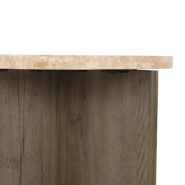 Tori Accent Table - Travertine
