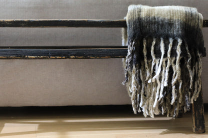 Alic Vintage Elm Wood Bench - Black